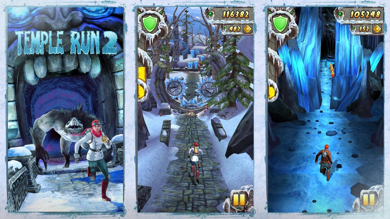 Temple run mobile game ios and android mobile